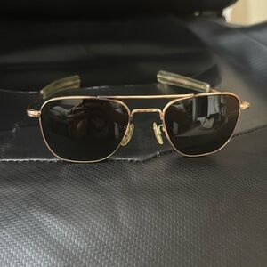 Gold Aviator Sunglasses